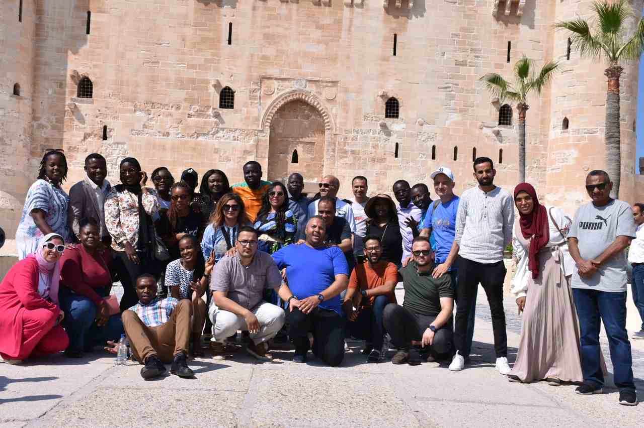 Journalists from Africa during the 55th training course for young African journalists held inCairo, Egypt. A three week program organized by the Union of African Journalists (UAJ)